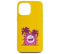 Felice Ridere Sole Dietro 2 Palme Vacanza Fumetto Fumetto Divertimento Custodia per iPhone 13 Pro Max