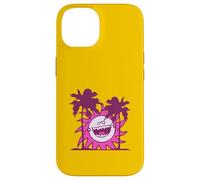 Felice Ridere Sole Dietro 2 Palme Vacanza Fumetto Fumetto Divertimento Custodia per iPhone 14