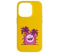 Felice Ridere Sole Dietro 2 Palme Vacanza Fumetto Fumetto Divertimento Custodia per iPhone 14 Pro