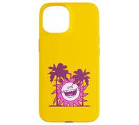 Felice Ridere Sole Dietro 2 Palme Vacanza Fumetto Fumetto Divertimento Custodia per iPhone 15
