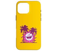 Felice Ridere Sole Dietro 2 Palme Vacanza Fumetto Fumetto Divertimento Custodia per iPhone 16 Pro Max
