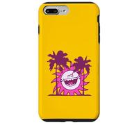 Felice Ridere Sole Dietro 2 Palme Vacanza Fumetto Fumetto Divertimento Custodia per iPhone 7 Plus/8 Plus