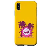 Felice Ridere Sole Dietro 2 Palme Vacanza Fumetto Fumetto Divertimento Custodia per iPhone XS Max