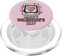Felice San Valentino Pixel Gamer Cuore PopSockets PopGrip per MagSafe