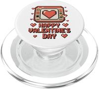 Felice San Valentino Pixel Gamer Cuore PopSockets PopGrip per MagSafe