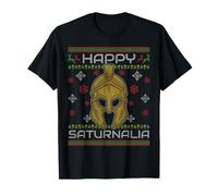 Felice Saturnalia Storia Romana Roma Cavaliere Brutto Natale Maglietta