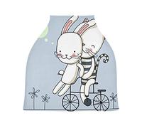 Felice Simpatico Coniglietto Amore Auto per Bambini Passeggino Tettoia Copri Seggiolino Copertura Infermieristica per L'Allattamento Al Seno All-In-1 Morbido Traspirante Elastica Tettuccio