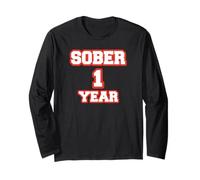 Felice Sobriety 1 Anno Cool Anniversary Red Sobriety Maglia a Manica