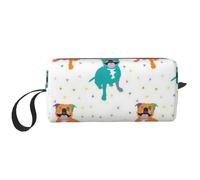 Felice Staffy White, Borsa per il trucco Borsa per cosmetici Borsa da toilette da viaggio portatile Borsa per trucco Organizer