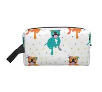 Felice Staffy White, Borsa per il trucco Borsa per cosmetici Borsa da viaggio portatile da viaggio Borsa per trucco Organizer