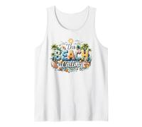 Felice vacanza design conchiglie sabbia La spiaggia chiama Canotta