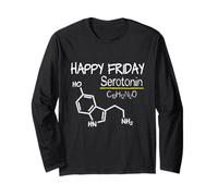 Felice Venerdì Serotonina Molecola Divertente Chimica Scienza Maglia a Manica