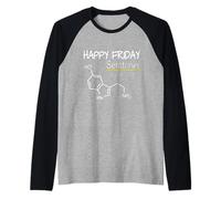 Felice Venerdì Serotonina Molecola Divertente Chimica Scienza Maglia con Maniche Raglan