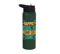 Felicemente dentro la mia Comfort Zone Introvert Stainless Steel Insulated Water Bottle
