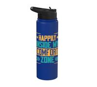 Felicemente dentro la mia Comfort Zone Introvert Stainless Steel Insulated Water Bottle