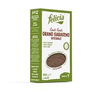 Felicia, Cous Cous di Grano Saraceno Integrale, Pasta Integrale Totalmente Naturale, Ricca Fonte di Fibre e di Sali Minerali, Magnesio e Manganese, Vegan, Confezione da 300 g
