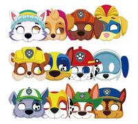 Feliciay Set di 12 maschere per feste, cartoni animati, cosplay, in feltro, per bambini, regali di compleanno per bambini, per ragazzi e ragazze, per accessori per feste e costumi di carnevale (A)