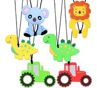 Felicify Collana da Masticare, 6PCS Collana per Masticare, Giocattoli da Masticare in Silicone, Ciondolo per Masticare, Sensoriale Teether, per Bambini Adulti con ADHD Autismo Dentizione (C)