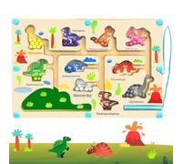 Felicify Labirinto Magnetico Bambini, Giochi Montessori, Giocattolo Labirinto Magnetico in Legno, Gioco di Puzzle per Imparare ad Abbinare i Colori e a contare, Regalo per Bambini 2-6 Anni