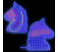 Felicify Sensory Activity Board, 2PCS Tavola da attività Sensoriale Luminoso, Tavola Sensoriale Silicone con 22 Corde, Bifacciale Fidget Toys, Giochi Sensoriali per Autismo ADHD (Unicorno)