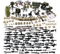 Felicify Set di Armi Militari, 158 Pezzi WW2 Armi Militari, Soldatini Giocattolo Militari, Set di Giocattoli Pacchetto Moderno Dell'Esercito, Regalo di Compleanno per Bambini
