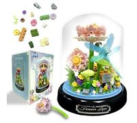 Felicify Set di Blocchi da Costruzione per Bouquet, 568 PCS Costruzione di Bouquet di Fiori con Copertura, Micro Blocchi Bouquet di Fiori, Decorazione Della Casa per Adulti e Bambini (Libellula)