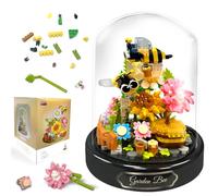 Felicify Set di Blocchi da Costruzione per Bouquet, 588 PCS Costruzione di Bouquet di Fiori con Copertura, Micro Blocchi Bouquet di Fiori, Decorazione Della Casa per Adulti e Bambini (Ape)