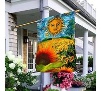 Felicità Hippie Oltre Bandiera Da Cortile Bandiera Da Giardino Doppio Lato Bandiere All'Aperto Decorazione Per Patio Interni Cortile S