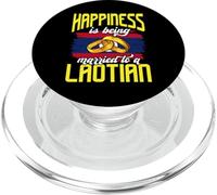 Felicità sposata con un disegno laotiano PopSockets PopGrip per MagSafe