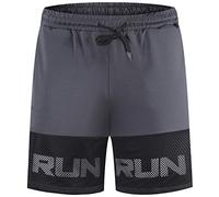 FELiCON Pantaloncini Sportivi da Corsa da Uomo Allenamento di Base Allenamento da Palestra Pantaloncini da Jogging da Uomo Pantaloncini Traspiranti Casual dal Taglio Classico con Tasche,Grigio M