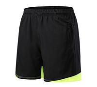 FELiCON Pantaloncini Sportivi da Uomo, Pantaloncini da Corsa per Uomo con Tasca con Zip, Quick Dry Traspirante per Allenamento Palestra Fitness da Jogging
