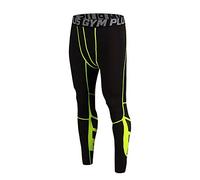 FELiCON Pantaloni da Ginnastica da Uomo Sportivo di Uomo da Uomo a Compressione Indossare Abiti da Allenamento ad Asciugatura Rapida Traspirante Confortevole Leggings Fitness Pantaloni termici-102,L