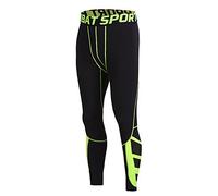 FELiCON Pantaloni Sportivi da Uomo a Compressione, Traspiranti, per Allenamento da Corsa, con Strato di Base Fresco e Asciutto, Pantaloni da Allenamento per Tutte Le Stagioni