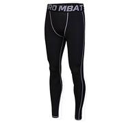 FELiCON Uomini Running Sport Ciclismo Pantaloni Uomo Calze a Compressione Indossare Vestiti di Formazione Asciugatura Rapida Traspirante Leggings Base Elite Fitness Pantaloni Termici, Gary - XL