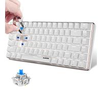 FELiCON x AJAZZ AK33 Tastiera Meccanica da Gioco Hot-Swap Blue Switch 80% Gaming Keyboard con Retroilluminazione LED Bianca USB di Tipo C Cablato QWERTY 82 Tasti Anti-ghosting per PC Laptop Mac-Bianco