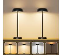 Feliigo Lampada da tavolo senza fili con controllo touch, batteria ricaricabile, lampada da tavolo dimmerabile con luce notturna per camera da letto, ristorante, tavolo da pranzo, scrivania