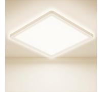 Feliigo Plafoniera LED Soffitto 18W, 4000K Ultra Sottile Lampada da Soffitto Quadrata, 1600LM Plafoniera Bagno IP44 Impermeabile Ø22CM Lampadario LED per Camera da Letto, Cucina, Soggiorno, Balcone