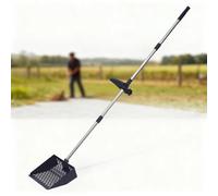 FELINAT Pala da vassoio, 25,4 cm di larghezza, 155,5 cm, manico lungo in 4 parti, paletta regolabile con manico aggiuntivo, accessori robusti per pollaio per una facile pulizia di KOT e lettiera