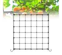 FELINAT Scrog - Rete da 60 x 60 cm, con 4 ganci a S, estensibile da 60 a 120 cm, per giardino, cortile, piante da frutta e fiori