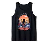 Feline Bloom Tail Moonlight Garden Kitten Paw Canotta