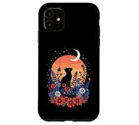 Feline Bloom Tail Moonlight Garden Kitten Paw Custodia per iPhone 11