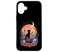 Feline Bloom Tail Moonlight Garden Kitten Paw Custodia per iPhone 16 Plus