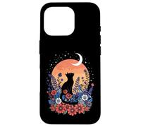 Feline Bloom Tail Moonlight Garden Kitten Paw Custodia per iPhone 16 Pro