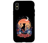 Feline Bloom Tail Moonlight Garden Kitten Paw Custodia per iPhone X/XS