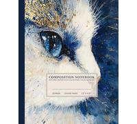 Feline Fantasy Composition Notebook | Mystical College-Ruled Notebook: Celestial Cat | 110 Pages | 7.5" x 9.25" | Perfect for Students, Artists, and Cat Lovers