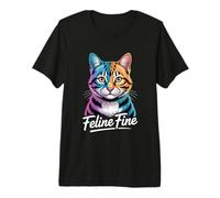 Feline Fine Maglietta Premium