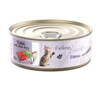 Feline Finest 24 x 85 g Alimento umido per gatti - Kitten Tonno con Aloe
