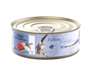 Feline Finest 24 x 85 g Alimento umido per gatti - Tonno con Pagello