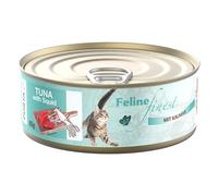 Feline Finest 6 x 85 g Alimento umido per gatti - Tonno con Calamari