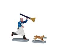 LEMAX Set due personaggi Feline Fish Thief in resina H7.6 x 8.9 x 2.7 cm